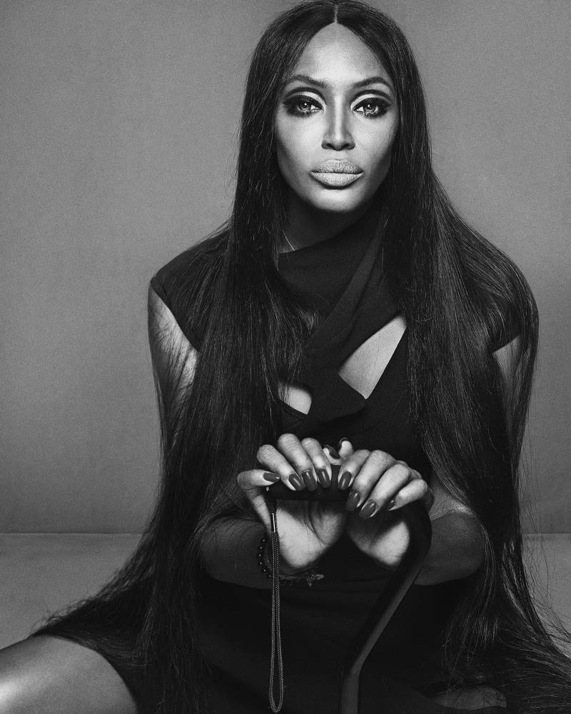 Naomi Campbell appears in the spring 2022 campaign for Balmain