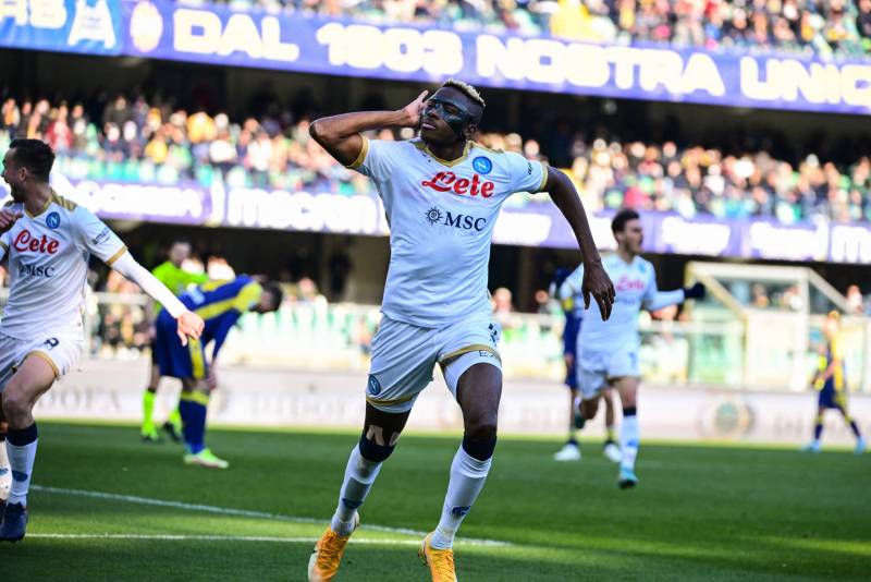 Osimhen double sinks Verona, keeps Napoli on Milan’s tail