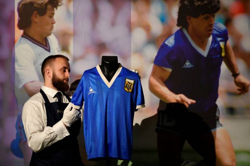 Maradona shirt auction opens with bid of US$5m