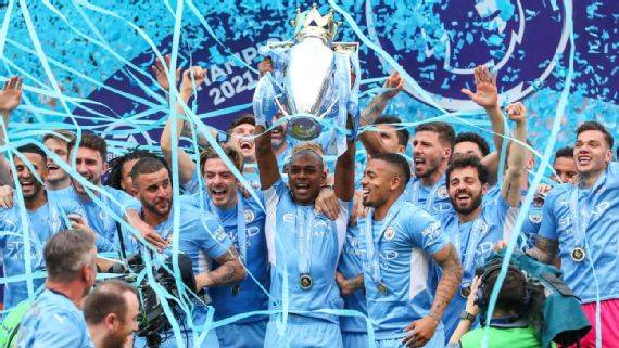 Manchester City Lift Premier League Trophy After Fittingly Dramatic End To Thrilling Title Race