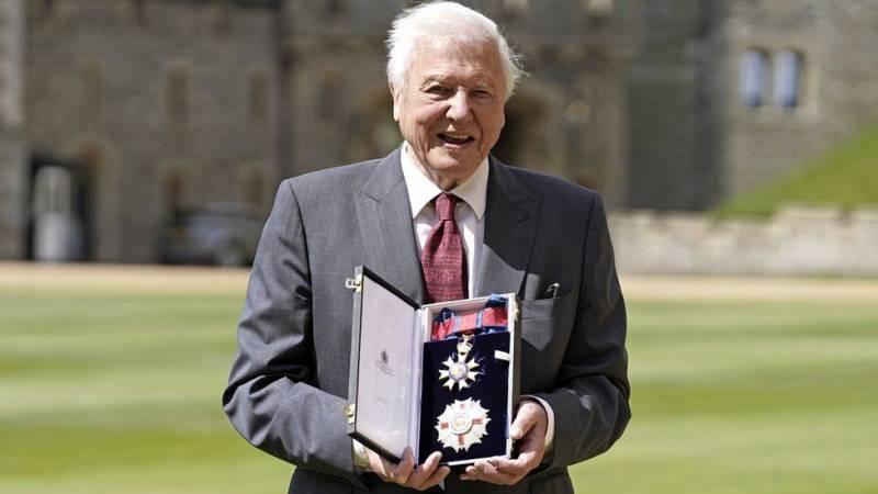 Sir David Attenborough receives royal honour at Windsor