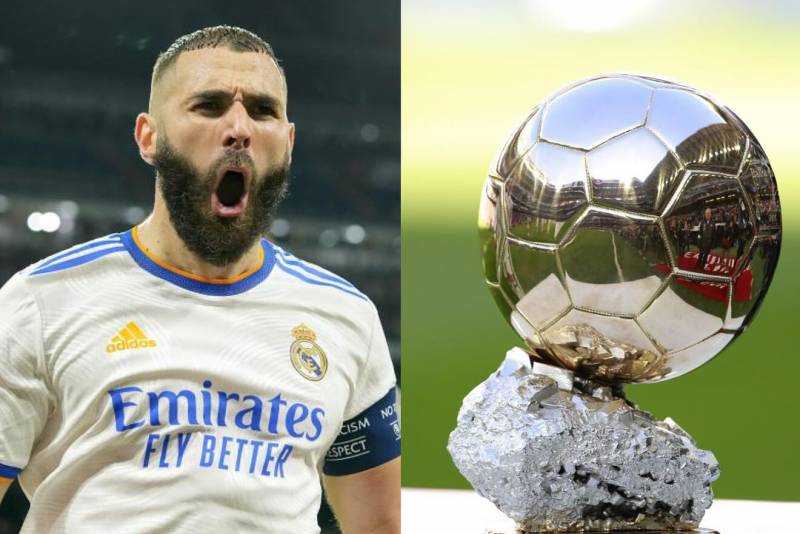 Karim Benzema Celebrates Ballon d’Or Win With a Golden Real Madrid Jersey(Video)