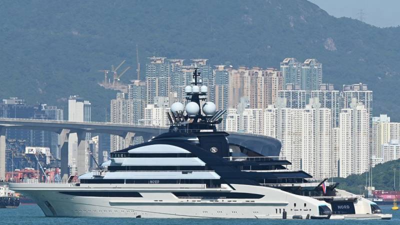 Sanctioned Russian oligarch’s $500 million superyacht leaves Hong Kong for Cape Town