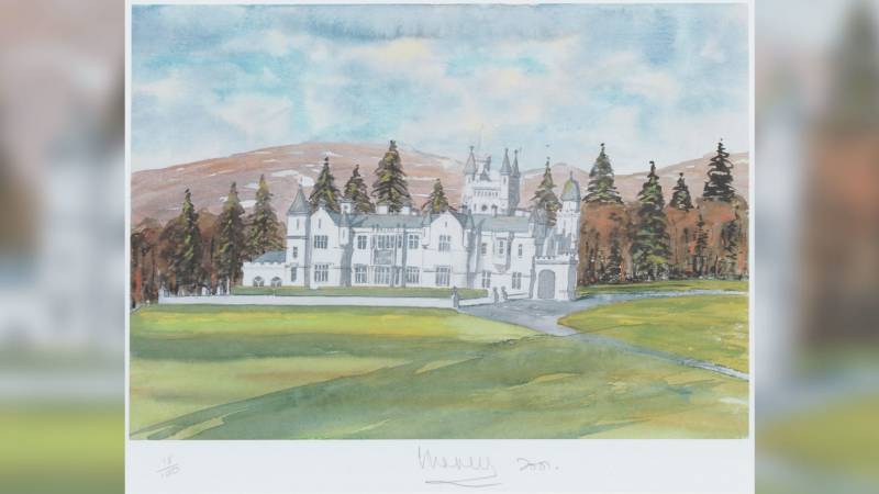 Print of King Charles III's Balmoral Castle artwork sells for almost 10 times estimate