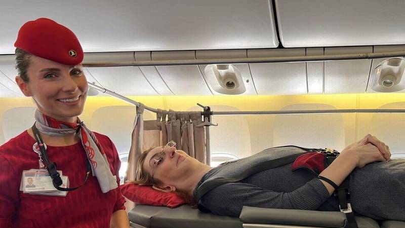 World's tallest woman flies on plane for first time as airline removes six seats