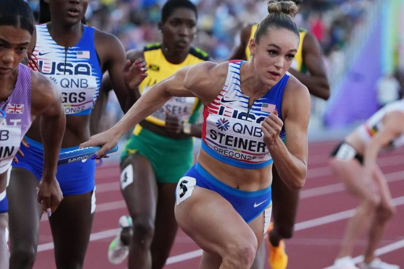 Sydney McLaughlin's golden anchor leg in 4x400m relay delivers perfect ending for Team USA at Worlds