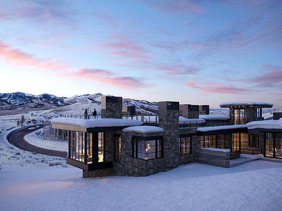 Futuristic Glass Mountain Home During a Snow Storm!