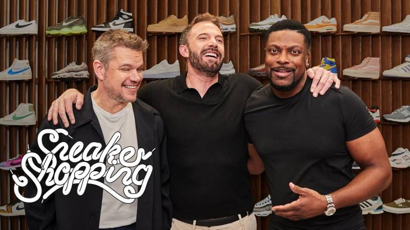 Ben Affleck, Matt Damon, and Chris Tucker Go Sneaker Shopping