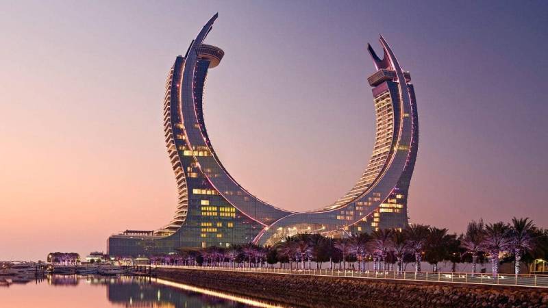 The hotel shaped like two gigantic swords