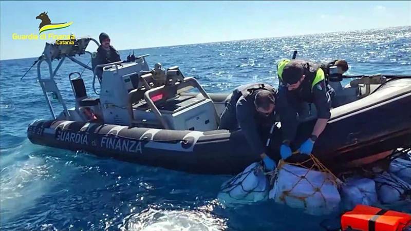 Cocaine worth nearly $440 million found floating in the sea off Italy