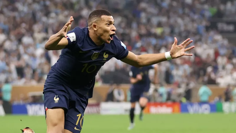 Mbappé breaks 64-year-old record with strike against Greece