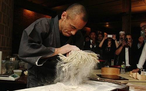 Soba Master Hand-Making Noodles