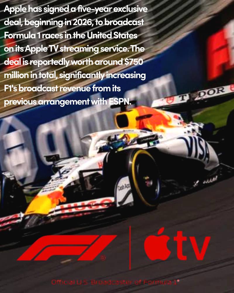 Apple exclusive U.S. rights for F1