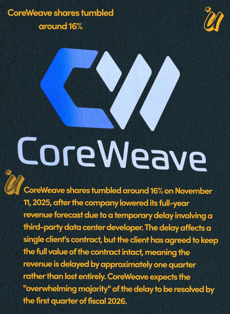 CoreWeave Tumbles on Data Center Delay