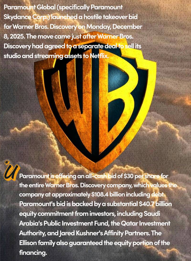 Paramount Makes Hostile Bid for Warner Bros. Discovery