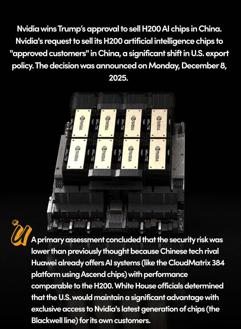 Nvidia Wins US Approval to Sell H200 Chips to China