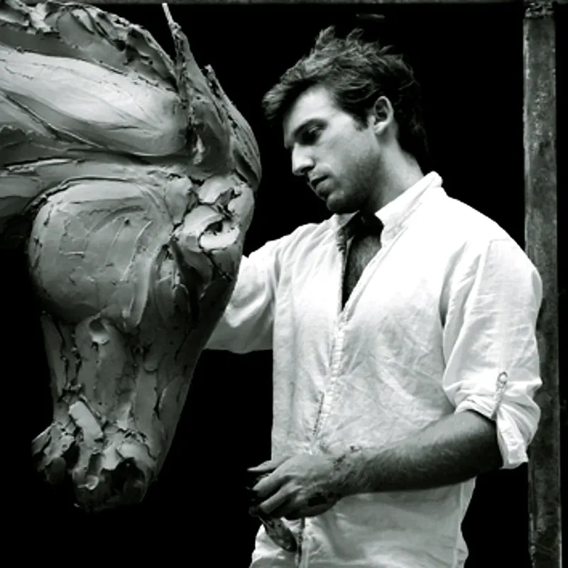 British equine sculptor Charlie Langton