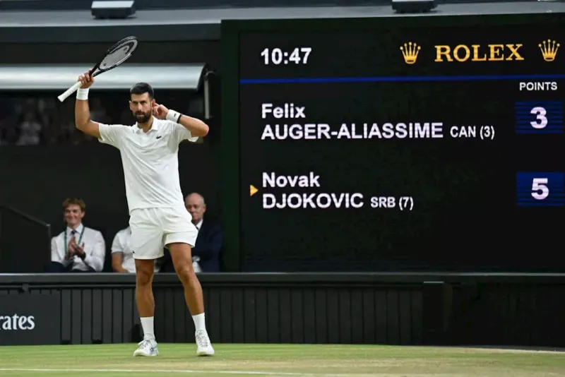 Felix Auger-Aliassime v Novak Djokovic