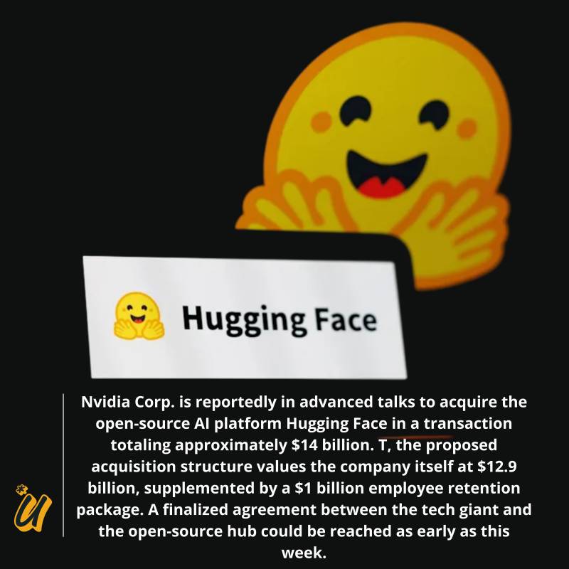 Nvidia Nears $14 Billion Hugging Face Deal
